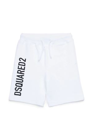 Bermuda In Cotone Bianco DSQUARED KIDS | DQ2262D0A4DDQ100